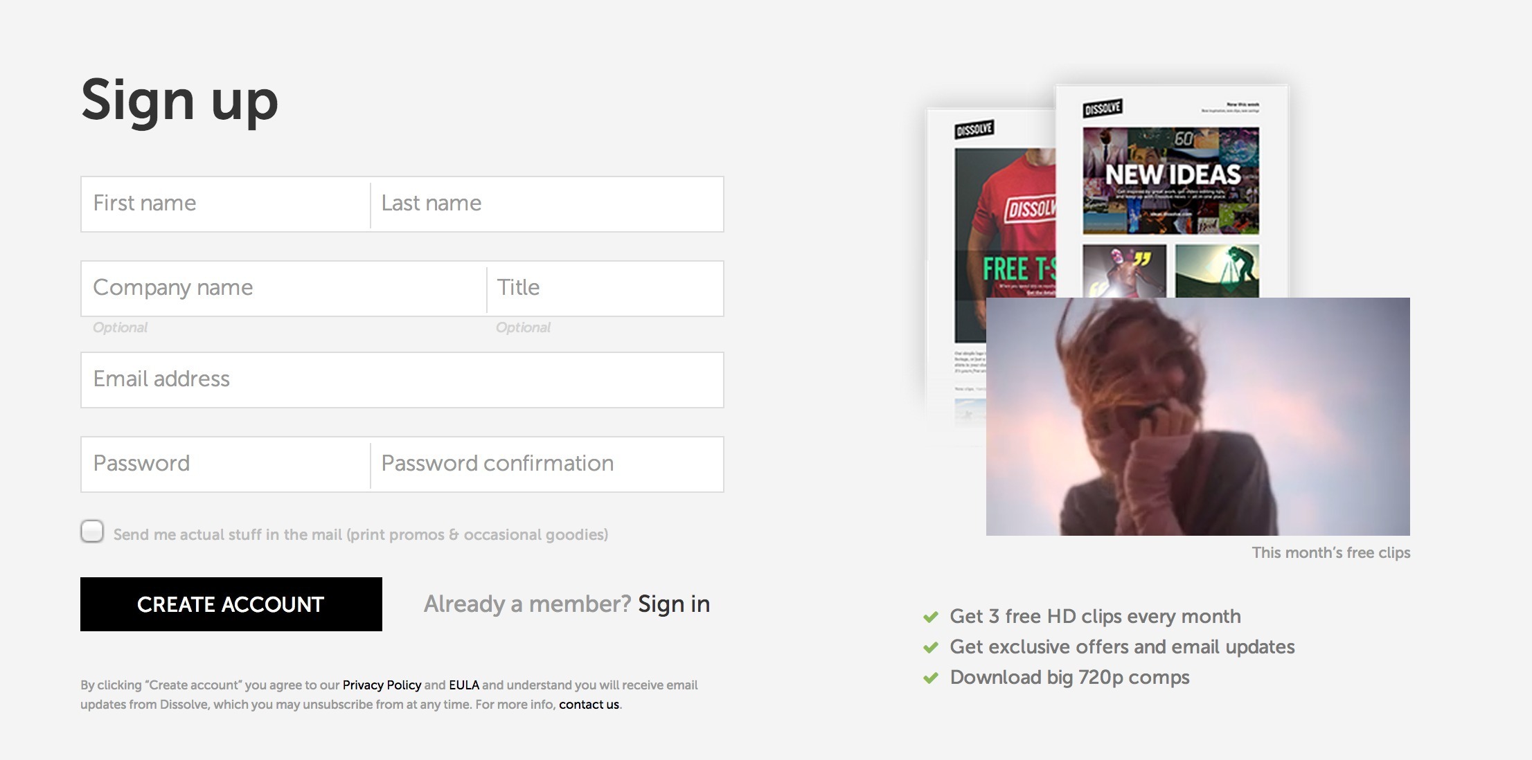 Screenshot of dissolve.com